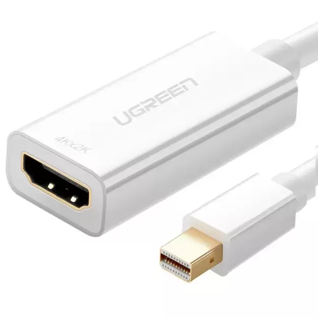 Ugreen MD112 10460 mini DisplayPort (male) / HDMI (female) FHD 1080p adapter - white 1
