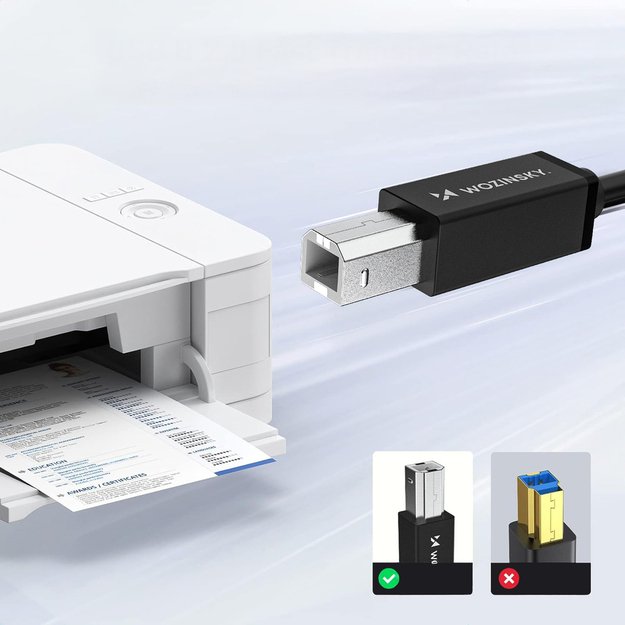 Wozinsky WKDDY3S USB-B - USB-A 480Mb/s Cable 2m - Black 7