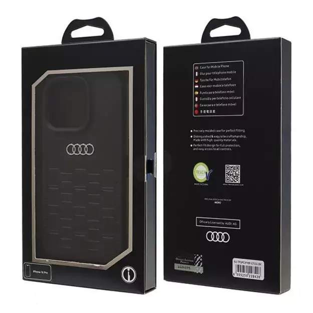 Audi Synthetic Leather iPhone 16 Pro 6.3&quot  black/black hardcase AU-TPUPCIP16P-GT/D2-BK 6