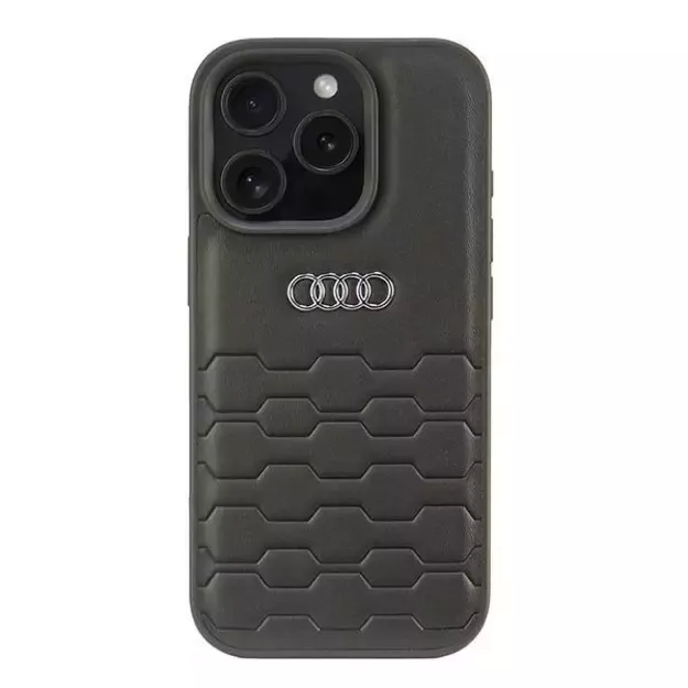 Audi Synthetic Leather iPhone 16 Pro 6.3&quot  black/black hardcase AU-TPUPCIP16P-GT/D2-BK
