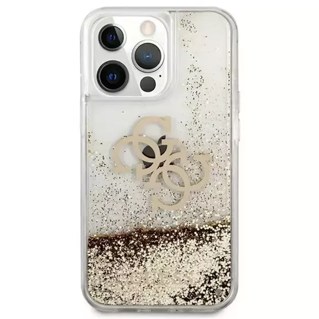 Guess 4G Big Liquid Glitter case for iPhone 13 Pro Max 6.7&quot  - gold 9