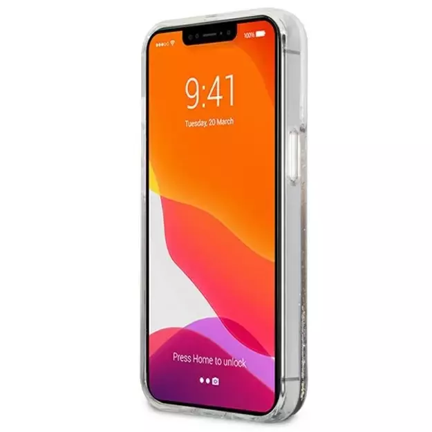 Guess 4G Big Liquid Glitter case for iPhone 13 Pro Max 6.7&quot  - gold 11