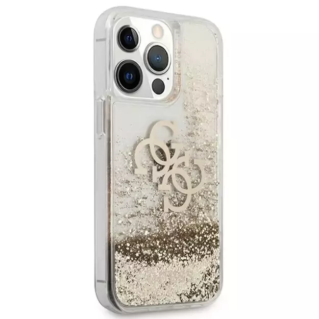 Guess 4G Big Liquid Glitter case for iPhone 13 Pro Max 6.7&quot  - gold 10