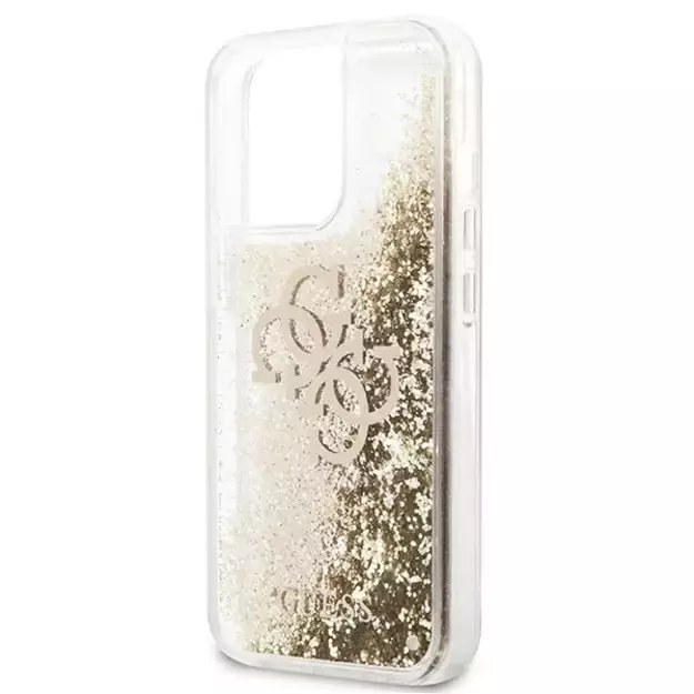 Guess 4G Big Liquid Glitter case for iPhone 13 Pro Max 6.7&quot  - gold 12