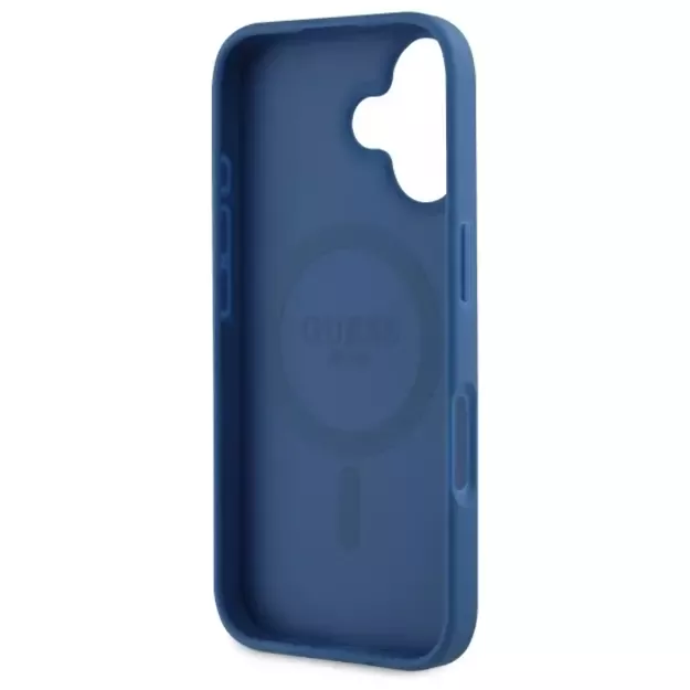 Guess GUHMP16SP4ROPEMCB iPhone 16 6.1&quot  blue/blue hardcase 4G Flowers Print MagSafe 6