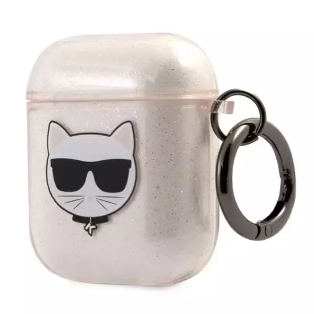 Karl Lagerfeld Glitter Choupette Case for AirPods 1 / 2 - Gold 5