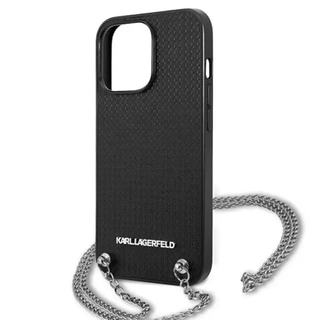 Karl Lagerfeld Monogram Plaque Case for iPhone 13 Pro / 13 6.1&quot  - Blackx 12