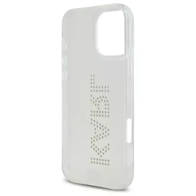 Karl Lagerfeld KLHCP16XHKLSTDCT iPhone 16 Pro Max 6.9&quot  Clear Hard Case IML Rhinestones Logo 6