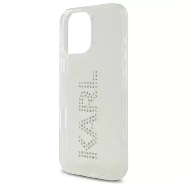 Karl Lagerfeld KLHCP16XHKLSTDCT iPhone 16 Pro Max 6.9&quot  Clear Hard Case IML Rhinestones Logo 5
