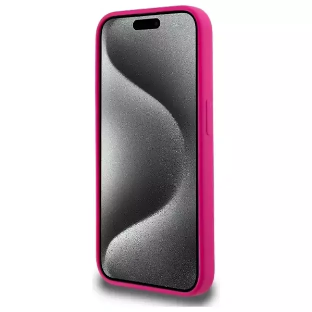Karl Lagerfeld KLHMP15XSKHPPLF iPhone 15 Pro Max 6.7&quot  fuchsia/fuschia hardcase Silicone Karl Head Print MagSafe 11