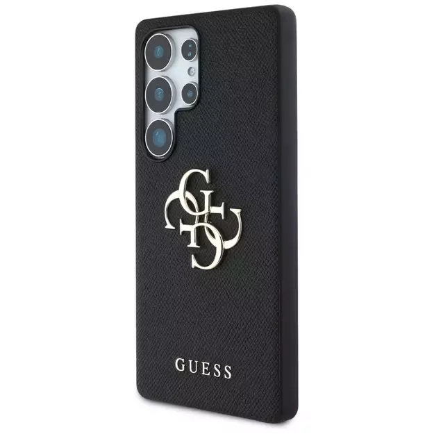 Guess Grained Big 4G Logo Small Classic Logo case for Samsung Galaxy S25 Ultra black 8