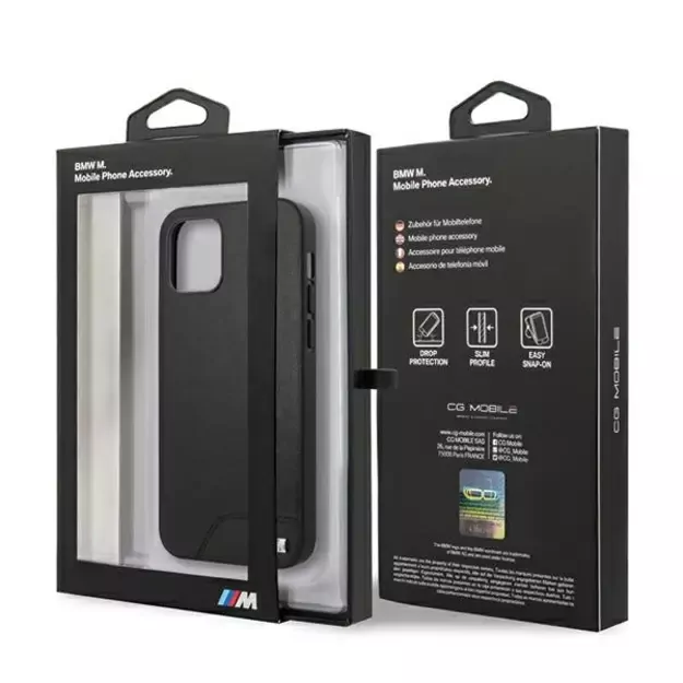Etui BMW BMHCP12SMHOLBK iPhone 12 mini 5,4  czarny/black hardcase M Collection Smooth PU 16