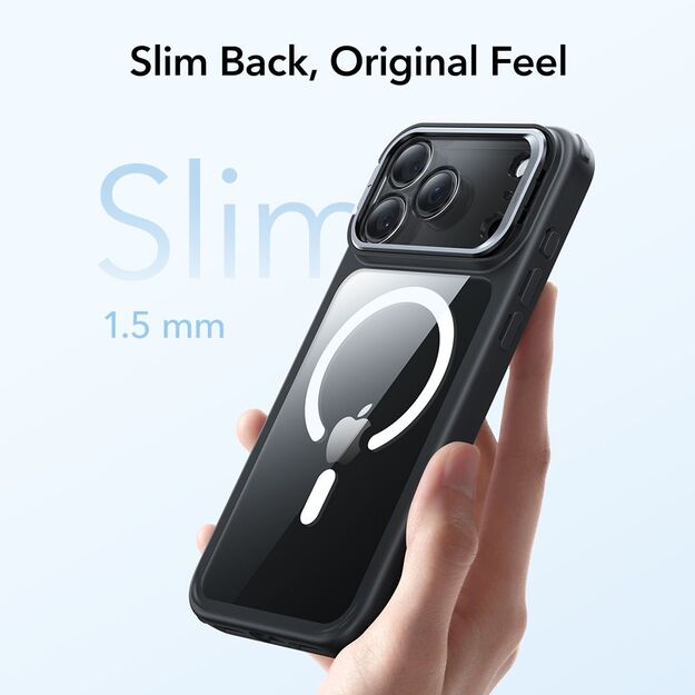 ESR Classic Hybrid Kickstand MagSafe Case for iPhone 17 Pro Max - Clear Black 4