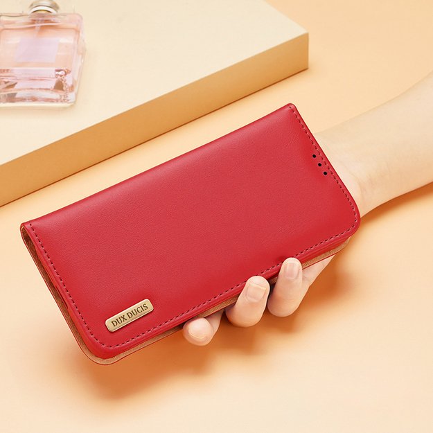 Dux Ducis Hivo case Samsung Galaxy S23+ flip cover wallet stand RFID blocking red 8