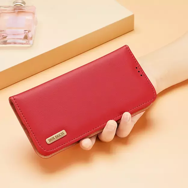 Dux Ducis Hivo case Samsung Galaxy S23+ flip cover wallet stand RFID blocking red 38