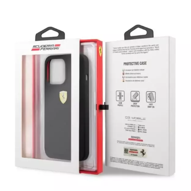 Ferrari FESSIHMP13XBK iPhone 13 Pro Max 6.7&quot  black/black hardcase Silicone MagSafe 14