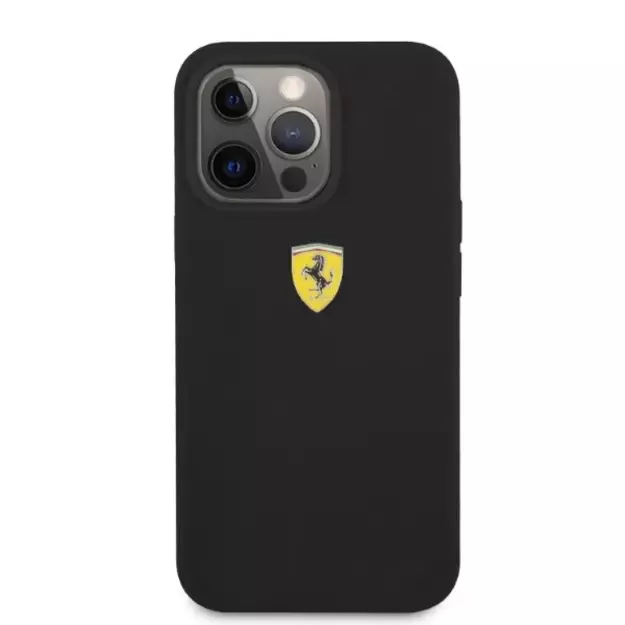 Ferrari FESSIHMP13XBK iPhone 13 Pro Max 6.7&quot  black/black hardcase Silicone MagSafe 9