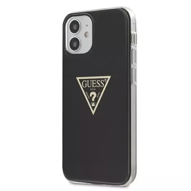 Guess GUHCP12SPCUMPTBK iPhone 12 mini 5.4&quot  black/black hardcase Metallic Collection 3