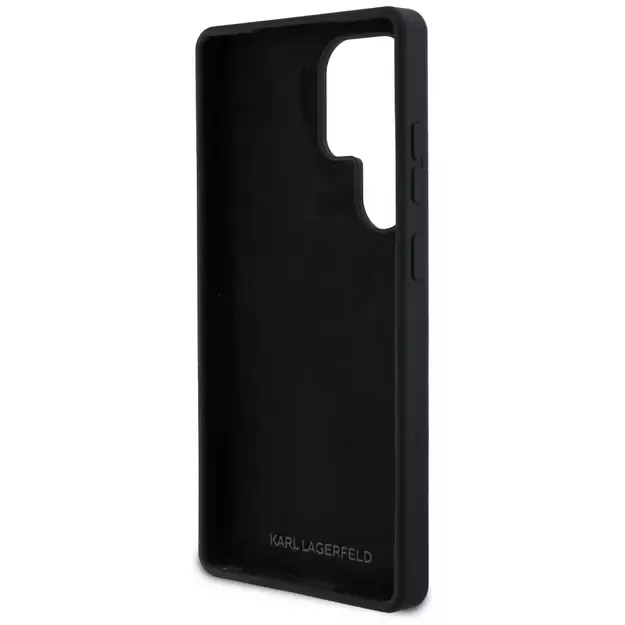 Case Karl Lagerfeld Silicone Metal Signature Logo Samsung Galaxy S25 Ultra black 6