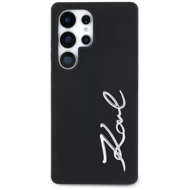 Case Karl Lagerfeld Silicone Metal Signature Logo Samsung Galaxy S25 Ultra black 2