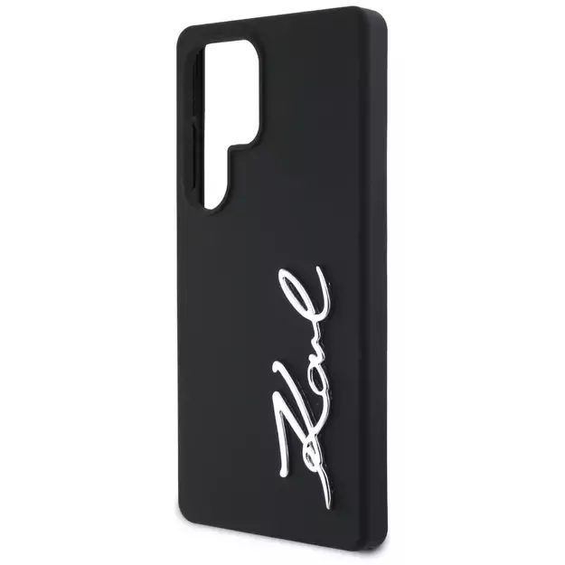 Case Karl Lagerfeld Silicone Metal Signature Logo Samsung Galaxy S25 Ultra black 5