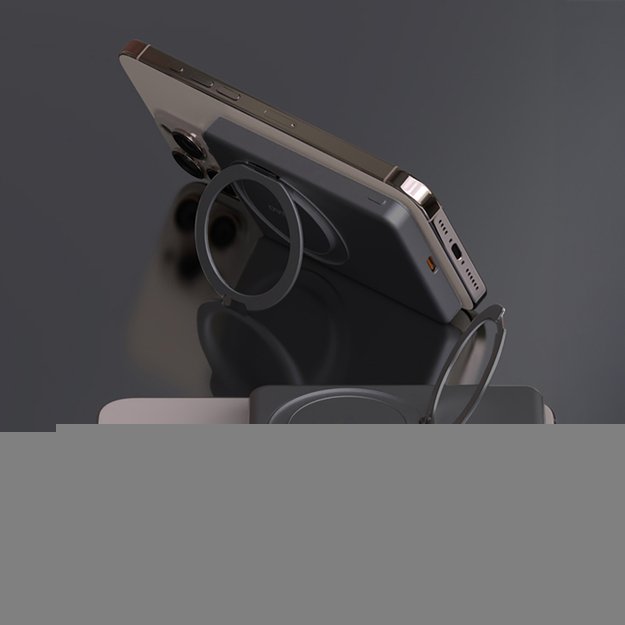 Dudao K28S 20W PD 5000mAh Powerbank with MagSafe and Stand - Gray 5