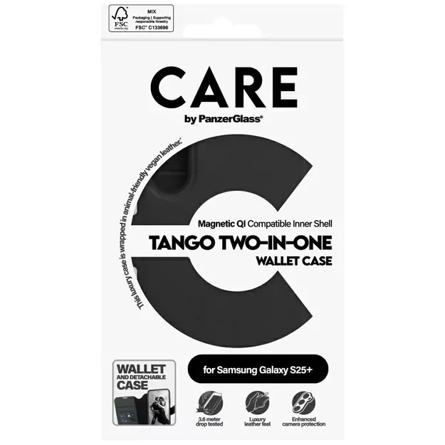 CARE by PanzerGlass Feature Tango 2in1 Wallet Case for Samsung Galaxy S25+ - Black 8