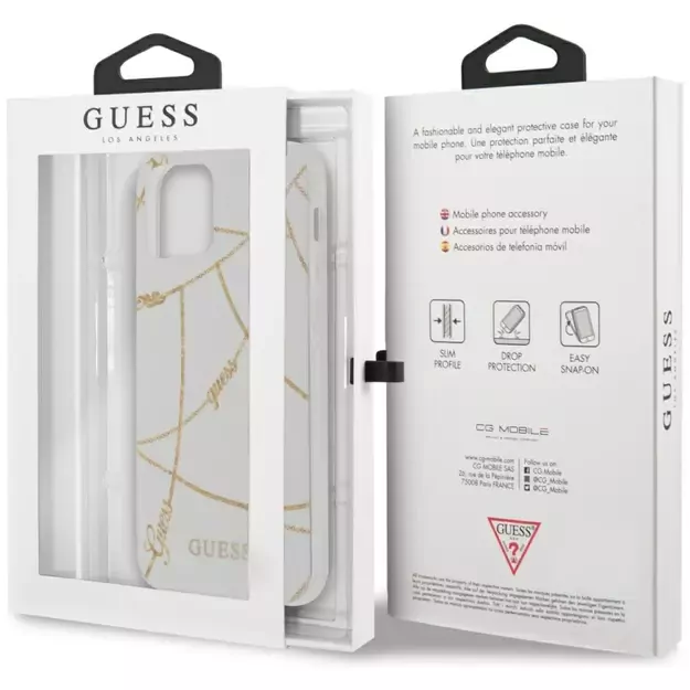 Guess GUHCP12SPCUCHWH iPhone 12 mini 5.4&quot  white/white hardcase Gold Chain Collection 9
