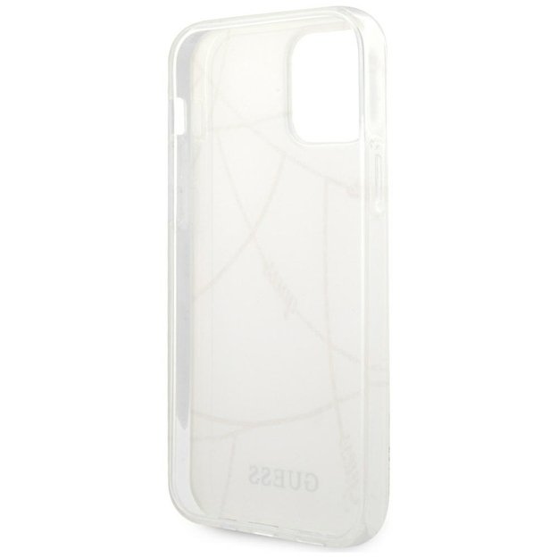 Guess GUHCP12SPCUCHWH iPhone 12 mini 5.4&quot  white/white hardcase Gold Chain Collection 17