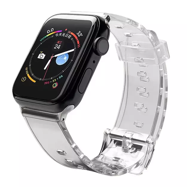 Silicone Strap Bracelet Bracelet Strap Light for Apple Watch 42 / 44 mm - Black