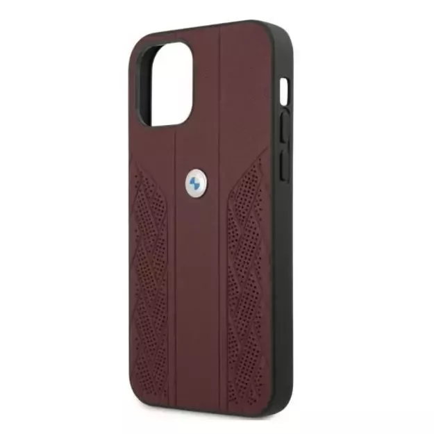 Etui BMW BMHCP12MRSPPR iPhone 12/12 Pro 6,1  czerwony/red hardcase Leather Curve Perforate 12
