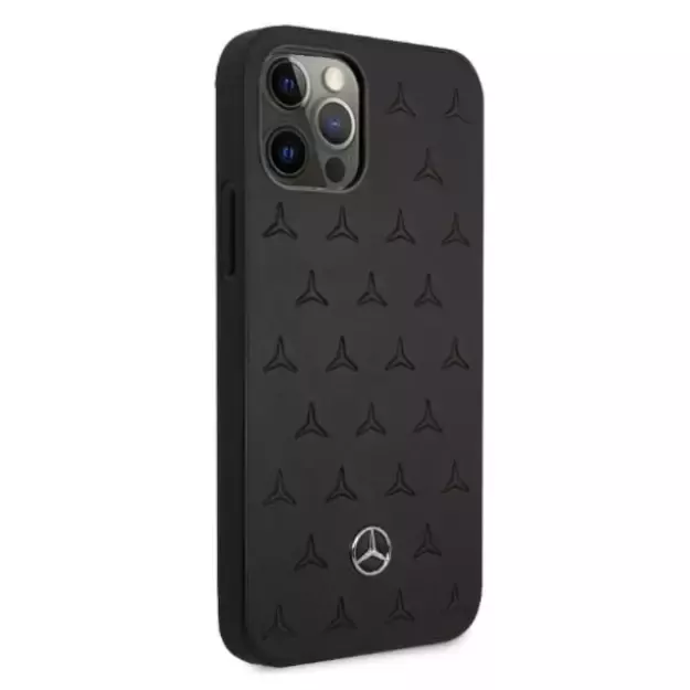 Mercedes MEHCP12LPSQBK iPhone 12 Pro Max 6,7  czarny/black hardcase Leather Stars Pattern 10