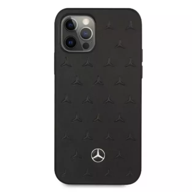 Mercedes MEHCP12LPSQBK iPhone 12 Pro Max 6,7  czarny/black hardcase Leather Stars Pattern 9