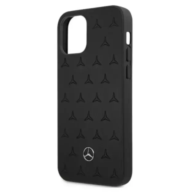 Mercedes MEHCP12LPSQBK iPhone 12 Pro Max 6,7  czarny/black hardcase Leather Stars Pattern 12