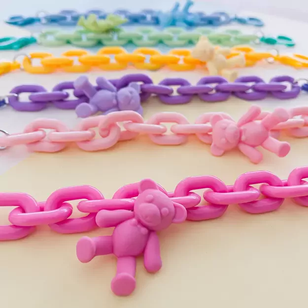 Color Chain (rope) colorful chain phone holder pendant for backpack wallet yellow 4