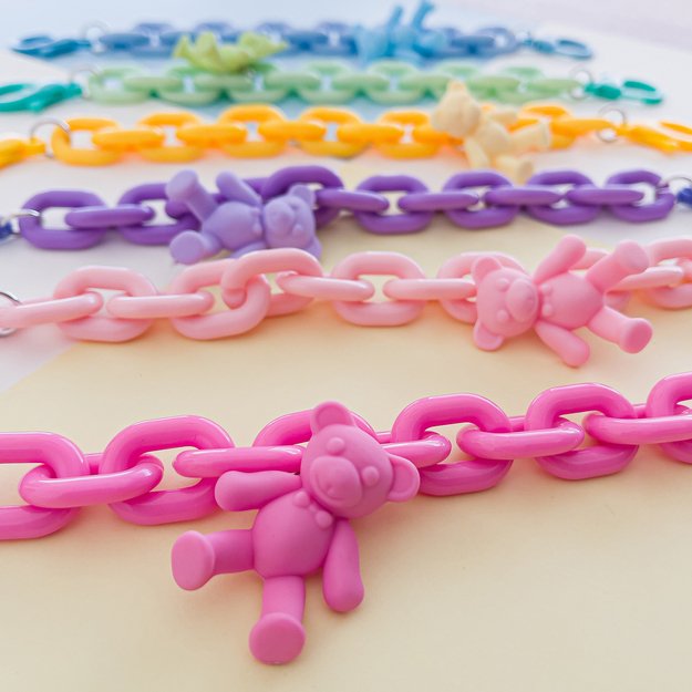 Color Chain (rope) colorful chain phone holder pendant for backpack wallet yellow 11