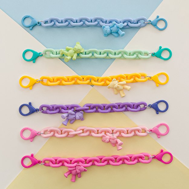 Color Chain (rope) colorful chain phone holder pendant for backpack wallet yellow 12