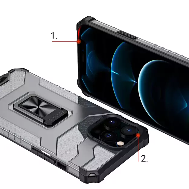 Crystal Ring Case Kickstand Tough Rugged Cover for iPhone 12 Pro Max blue 14