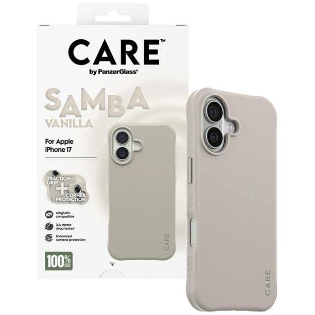 CARE by PanzerGlass Fashionable Samba MagSafe Case for iPhone 17 - Gray 3