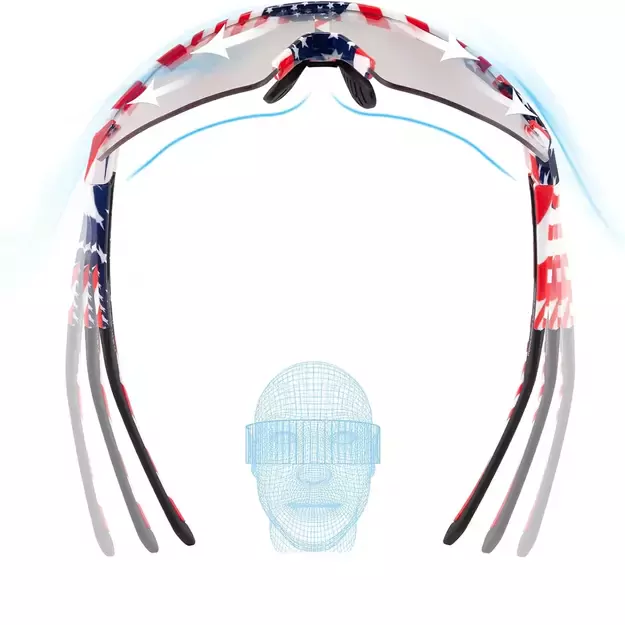 Rockbros Cycling Glasses Photochromic with UV Protection and Corrective Insert 14120008002 - USA Pattern - White 7