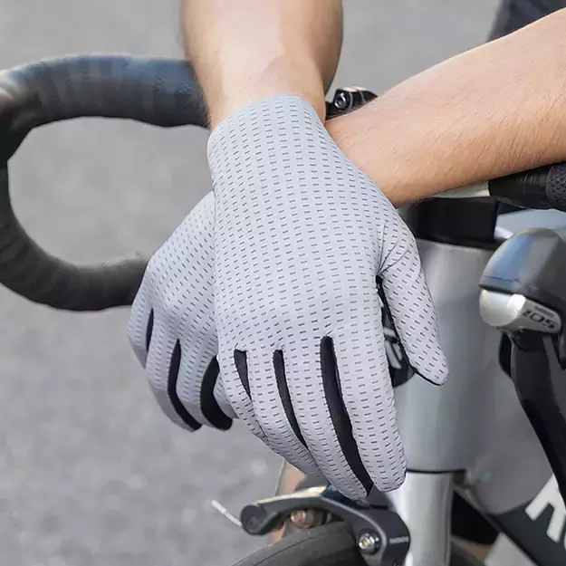 Rockbros Breathable Full Finger Cycling Gloves, Size: XL - Green 18