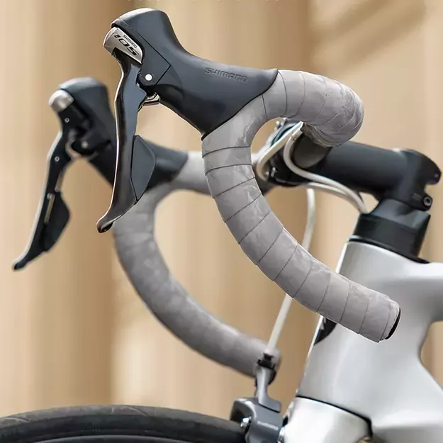 Rockbros PU Handlebar Tape &quot Velour&quot  Pattern - Grey 1