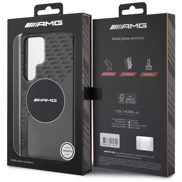 AMG Transparent Rhombs MagSafe Case for Samsung Galaxy S25 Ultra - Black 7