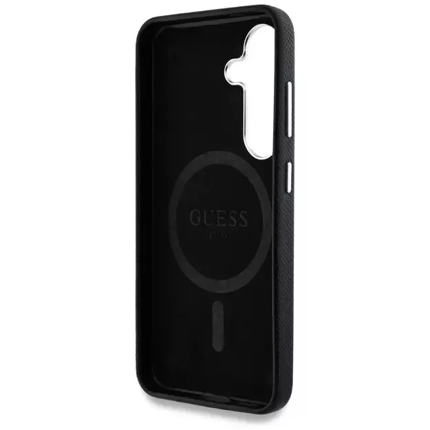 Guess Grained Triangle Logo MagSafe case for Samsung Galaxy S25 - black 13