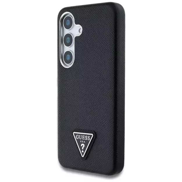 Guess Grained Triangle Logo MagSafe case for Samsung Galaxy S25 - black 4