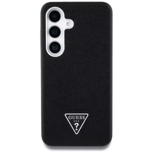 Guess Grained Triangle Logo MagSafe case for Samsung Galaxy S25 - black 6