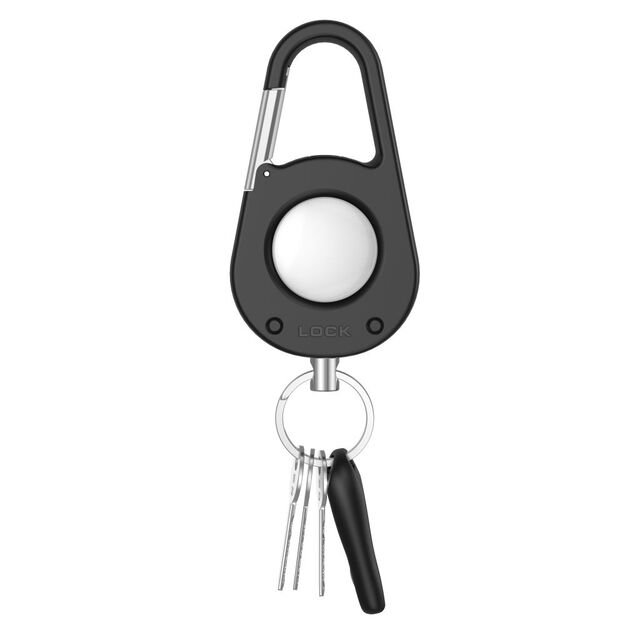 Tech-Protect Slidelock Carabiner Keychain Case for Apple AirTag 1/2 - Black 2