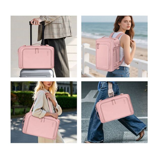 Tech-Protect Defender S50 Backpack for Ryanair &amp  Wizzar, 20L Laptop - Pink 7