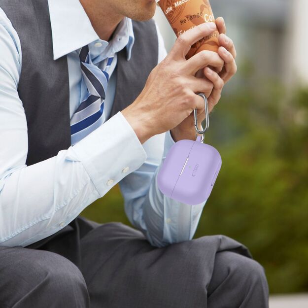 Tech-Protect Silicone Hook Case for Samsung Galaxy Buds 3 / 3 FE / 3 Pro - Purple 7