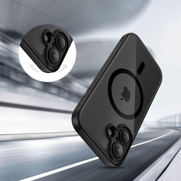 Tech-Protect Magpeak Magsafe CC Case for iPhone 17 - Clear Black 5